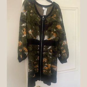 Venus Zip Up Sweater Dress- 2X